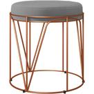 Puff Decorativo Aramado Bronze Zaya L02 Corano Cinza - Lyam Decor
