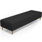 Puff Decorativo Bali W01 Pés Palito 190x60cm Bouclê Preto - Lyam Decor Puff Decorativo Bali W01 Pés Palito 190x60cm Bouclê Preto - Lyam Decor