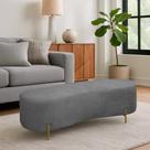 Puff Decorativo Banqueta Orgânico Feijão 138cm Bouclê Cinza