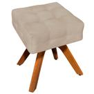 Puff Decorativo Base Giratória Karen Suede Bege G19 - Gran Belo Puff Decorativo Base Giratória Karen Suede Bege G19 - Gran Belo