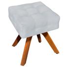 Puff Decorativo Base Giratória Karen Suede Cinza G19 - Gran Belo Puff Decorativo Base Giratória Karen Suede Cinza G19 - Gran Belo