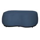 Puff Decorativo Beatriz Orgânico Crm Suede Azul Royal Ms Decor