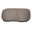 Puff Decorativo Beatriz Orgânico Crm Suede Capuccino Ms Decor