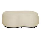 Puff Decorativo Beatriz Orgânico Crm Suede Marfim Mz Decor