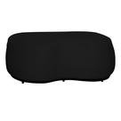 Puff Decorativo Beatriz Orgânico Crm Suede Preto Ms Decor