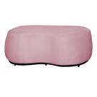 Puff Decorativo Beatriz Orgânico Crm Suede Rosa Ms Decor