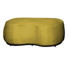 Puff Decorativo Beatriz Orgânico Crm Veludo Amarelo Ms Decor