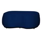 Puff Decorativo Beatriz Orgânico Crm Veludo Azul Marinho Ms Decor