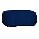 Puff Decorativo Beatriz Orgânico Crm Veludo Azul Marinho Mz Decor