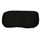 Puff Decorativo Beatriz Orgânico Crm Veludo Preto Ms Decor