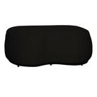Puff Decorativo Beatriz Orgânico Crm Veludo Preto Mz Decor