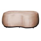 Puff Decorativo Beatriz Orgânico Crm Veludo Rosa Ms Decor