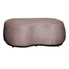 Puff Decorativo Beatriz Orgânico Crm Veludo Rosê Mz Decor
