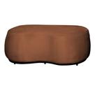 Puff Decorativo Beatriz Orgânico Crm Veludo Terracota Ms Decor