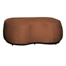 Puff Decorativo Beatriz Orgânico Crm Veludo Terracota Mz Decor
