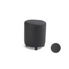 Puff Decorativo Cilindro com Rodízios Corano Preto C - 05 - Domi