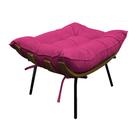 Puff Decorativo Costela MR01 Base Fixa Suede - Doce Sonho Móveis
