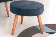 Puff Decorativo Dallas Veludo Azul E433 - Matrix
