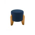 Puff Decorativo Descanso Luxo Orginal Premium Veludo Azul Matrix