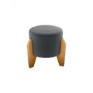 Puff Decorativo Descanso Luxo Orginal Premium Veludo Cinza Matrix
