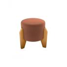 Puff Decorativo Descanso Luxo Orginal Premium Veludo Ferrugem Matrix