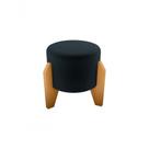 Puff Decorativo Descanso Luxo Orginal Premium Veludo Preto Matrix