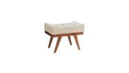 Puff Decorativo Diamante - Tecido Creme