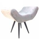 Puff Decorativo Elegance 48 Jacuquard Branco