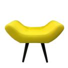 Puff Decorativo Elegance material sintético Amarelo
