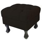 Puff Decorativo Em Captonê Retrô Luis Xv Suede Marrom - LM DECOR