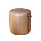 Puff Decorativo em Couro Natural Bahamas Prime Red