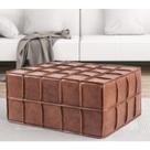 Puff Decorativo em Couro Queen 40x60x80 cm