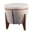 Puff decorativo flex 3 em 1 linho claro