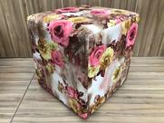 Puff Decorativo Floral Rosa 66 Alpoim