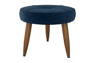 Puff Decorativo Havana Veludo Azul E-433
