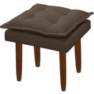 Puff Decorativo Heloíse Veludo Marrom Puff Decorativo Heloíse Veludo Marrom