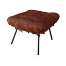 Puff Decorativo Laura 65cm Couro Marrom Avermelhado - Sallar Home