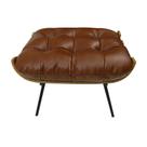 Puff Decorativo Laura 65cm Couro Marrom - Sallar Home