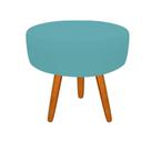 Puff Decorativo Lavinia Suede Pes Castanho - SSX Multicoisas