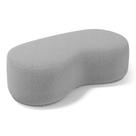 Puff Decorativo Living Aisha Orgânico 02 Lugares Bouclê Cinza Claro - Desk Design Puff Decorativo Living Aisha Orgânico 02 Lugares Bouclê Cinza Claro - Desk Design