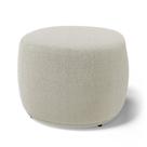 Puff Decorativo Living Aisha Orgânico Bouclê Bege - Abmaza