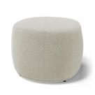 Puff Decorativo Living Aisha Orgânico Bouclê Bege - Abmaza