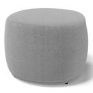 Puff Decorativo Living Aisha Orgânico Bouclê Cinza Claro - Desk Design Puff Decorativo Living Aisha Orgânico Bouclê Cinza Claro - Desk Design