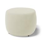 Puff Decorativo Living Aisha Orgânico Suede Bege Claro - Desk Design Puff Decorativo Living Aisha Orgânico Suede Bege Claro - Desk Design