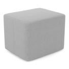 Puff Decorativo Living Yumi Retangular 60cm Bouclê Cinza Claro - Abmaza
