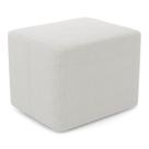 Puff Decorativo Living Yumi Retangular 60cm Bouclê Off White - Abmaza