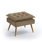 Puff Decorativo Lunar Para Sala de Estar Sued Capuccino Aradecor Puff Decorativo Lunar Para Sala de Estar Sued Capuccino Aradecor
