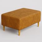 Puff Decorativo Madri Pés Palito material sintético Caramelo Kn Móveis