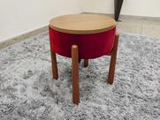 Puff Decorativo Mesinha Vermelho 62 Beth