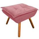 Puff Decorativo Opala Suede Rose - D'Rossi